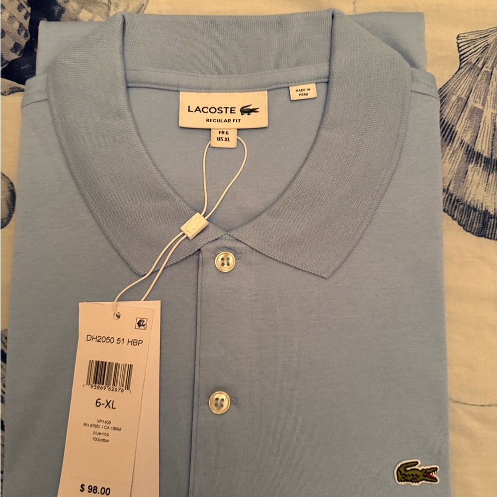 Lacoste Men's Light Blue Polo Shirt - Picture 4 of 6